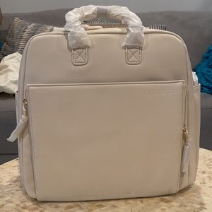 Large Ayla & Co Ivory Diaper Bag/ Backpack NEW